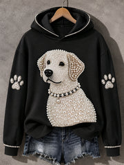 Women's Cute Dog Print Dog Lovers Casual Hoodie