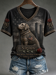 Women's Sirius WE WILL NEVER FORGET 2001/25TH 911 T-shirt