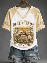 Women's Faith "HE LEFT THE 99 TO FIND ME" Commemorative T-shirt