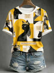 Women's Christian Art Cat T-shirt