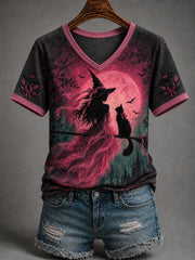 Women's Halloween Witch Short-Sleeved T-shirt