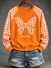 Women's Tennessee Football Casual Printed Raglan Sleeve Sweatshirt