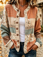 Women's Fall Plaid Print Casual Cardigan