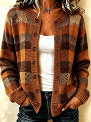 Women's Fall Art Print Casual Cardigan