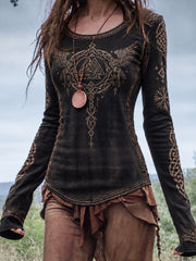 Women's Viking Round-Neck Long-Sleeve T-Shirt