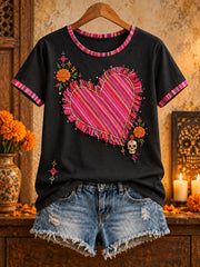 Women's Mexico Lele Doll Art Printed T-Shirt