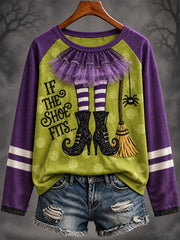 Women's Halloween Witches Art Printed T-shirt