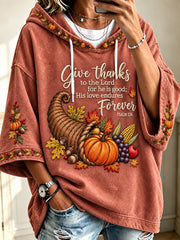 Women’s Christian Give Thanks To The Lord Hoodie