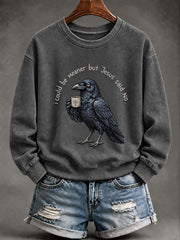 Women's 'I Could Be Meaner But Jesus Said No' Printed Casual Sweatshirt