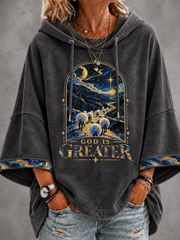 Women’s God Is Greater Short-Sleeve Hoodie