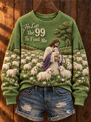 Women's 'He Left The 99 To Find Me' Printed Casual Top