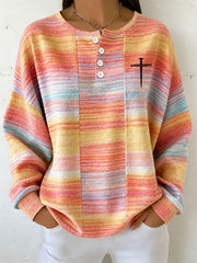 Women's Christian Art Cross Sweater