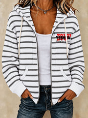 Women's Christian Yeshua Stripe Knitted Coat
