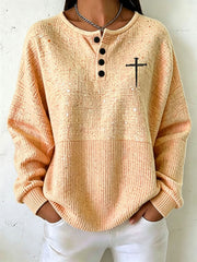Women's Christian Art Cross Sweater