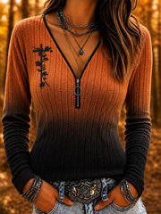 Women's Autumn faith Print Casual Top