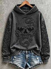 Women's Halloween Skull Art Hoodies