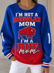 Women's Football Lover Buffalo Art Printed Sweatshirt
