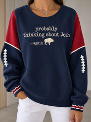Women's Football Lover Buffalo Art Printed Sweatshirt