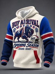 Men's Football Lover Buffalo Art Printed Hoodie