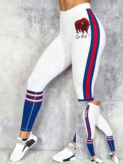 Women's Football Lover Buf Art Printed Leggings