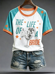 Women's Wedding Bride Era 8789 Art Printed T-shirt
