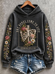 Women's Halloween Gothic Style Dry Bones Come To Life Regular Sweatshirt