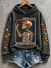 Women's Halloween Gothic Style Dry Bones Come To Life Regular Sweatshirt