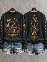 Women's Halloween Salem Witch1692 Salem They Missed One Regular Sweatshirt