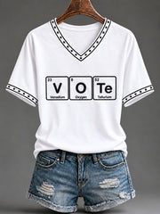 Women's Vote Print Casual Short-Sleeved T-Shirt