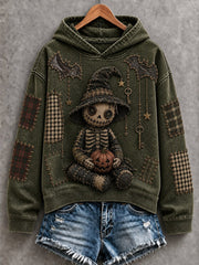 Women's Halloween Creepy Dolls Print Casual Regular Sweatshirt