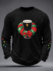 Men's Christmas Stout Waffle Long Sleeve T-Shirt
