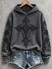 Women's Gothic Cross Christian Hoodies