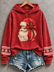 Women's Vintage Santa Claus Regular Sweatshirt