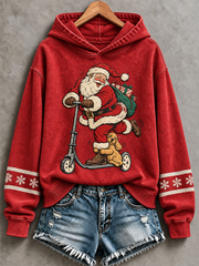 Women's Vintage Santa Claus Regular Sweatshirt