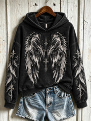 Women's Gothic-style pattern casual hoodie