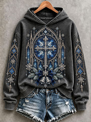 Women's Gothic Christmas Cross Hoodies