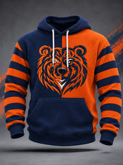 Men's Football Gameday Gift For Football Fans Casual Waffle Hoodie