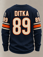 Men's Chicago Football Lover Da Coach Legend Printed Waffle Sweatshirt