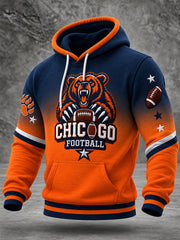 Men's Football Gameday Gift For Football Fans Casual Waffle Hoodie