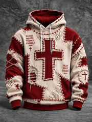 Men's Faith Oversized Drop-Shoulder Hoodie with Pockets