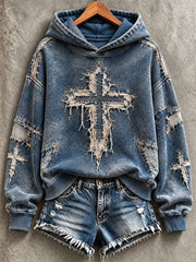 Women's Faith Print Casual Sweatshirt