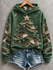 Women's Christmas Tree Print Regular Sweatshirt