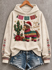 Women's Mexico Merry Christmas Art Printed Hoodie