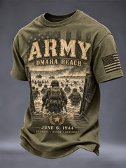 Men's Vintage Veterans Day Art Print Tee