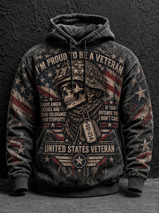 Men's Veterans Day Printed Hoodie