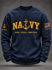 Men's U.S. Veterans Printed Crew Neck Sweatshirt