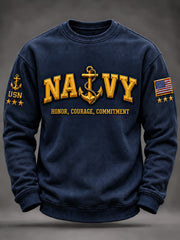 Men's U.S. Veterans Printed Crew Neck Sweatshirt