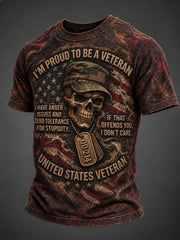 Men's Veterans Day Printed T-shirt