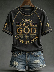 Women's faith theme fun slogan casual short sleeve T-shirt