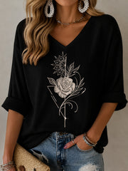 Women's Faith Print Casual T-shirt